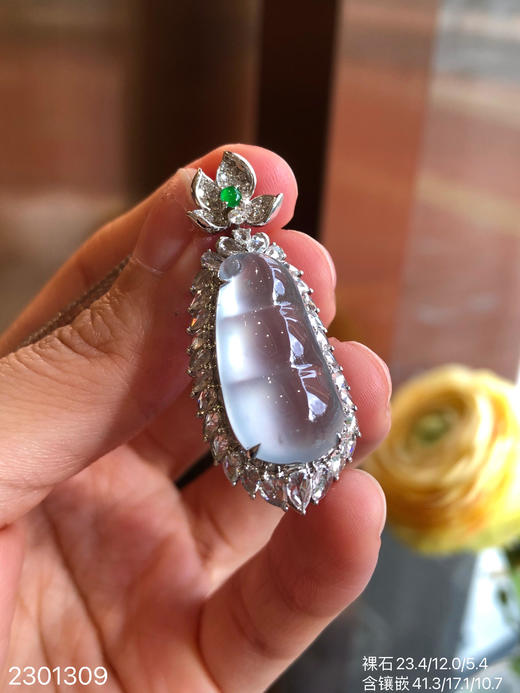 2301309，玻璃福豆吊坠。具体价格微信咨询 商品图5