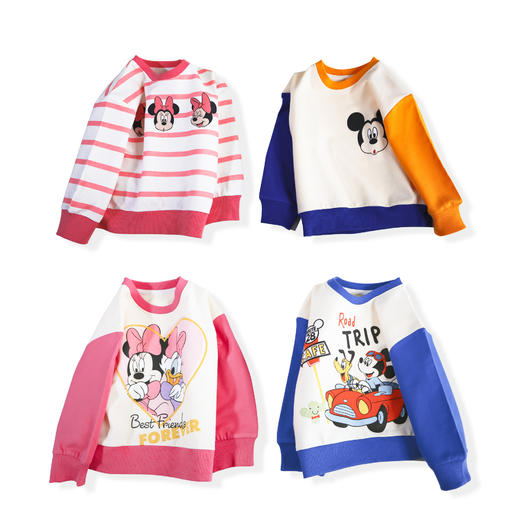 【三枪&迪士尼联名款 系列】纯棉大印花圆领卫衣 2件一组 商品图3