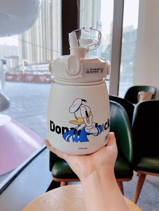 GERM格沵迪士尼米奇唐老鸭大肚杯 1000ml超大容量 背带手提保温杯 商品图2
