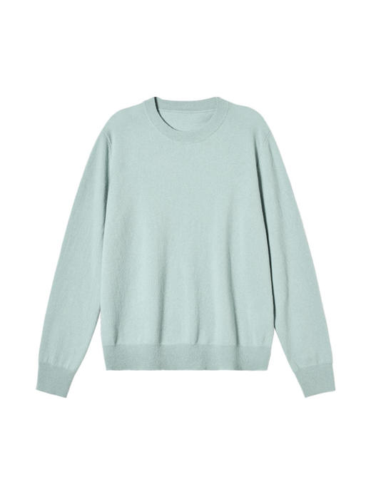 322工房纯山羊绒卫衣2022年秋冬新款时髦简约纯色针织圆领套头衫 商品图4