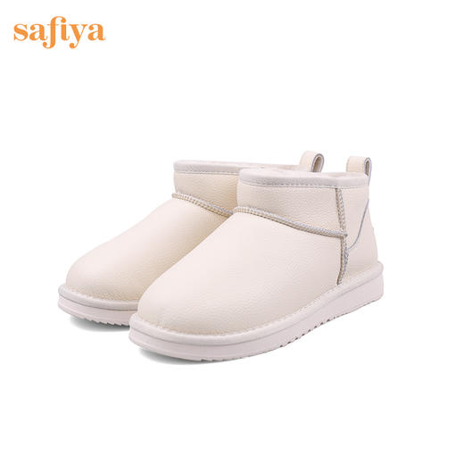 【春节不打烊】Safiya/索菲娅 冬季低帮加绒雪地靴2022冬季新款女羊毛保暖防滑短靴女 SF2411A096 商品图1