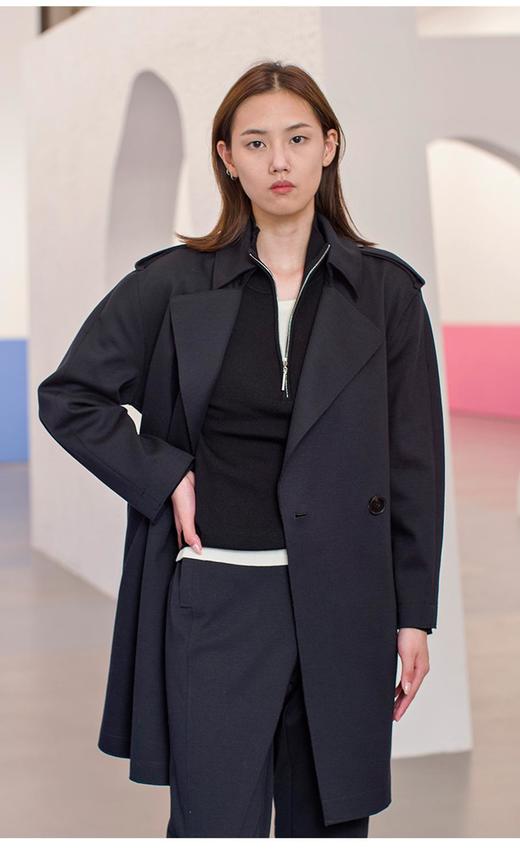 2楼名邦藏青色一手长休闲外套 商品图0