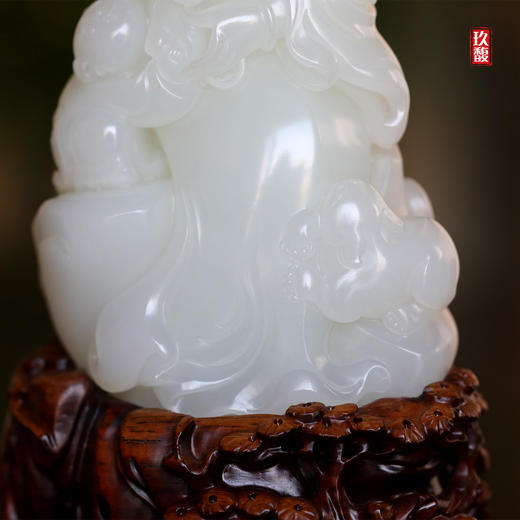和田玉（羊脂玉）籽料摆件--母子情深 376g 商品图5