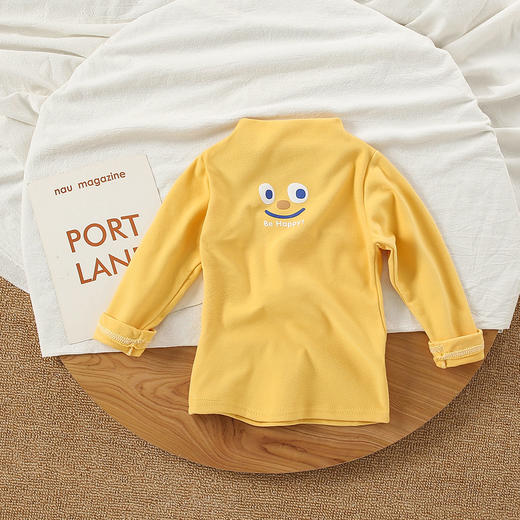 【宝宝德绒速暖上衣】秋冬款儿童德绒半高领打底衫男女童保暖上衣宝宝长袖T恤内搭 商品图6