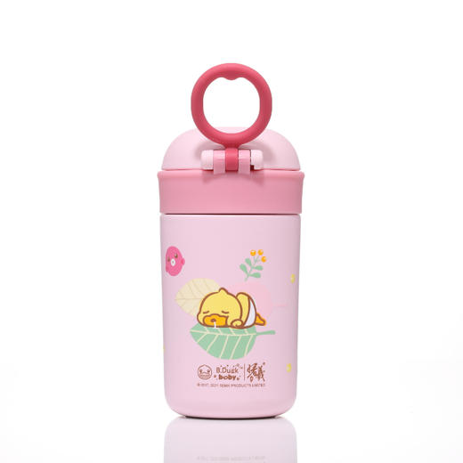 B.Duck超萌便携吸管保温杯280ML-粉 商品图0