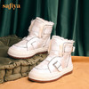 【春节不打烊】Safiya/索菲娅 朋克风加绒短靴2022冬季新款加厚防滑保暖羊毛雪地靴女 SF2411A064 商品缩略图12