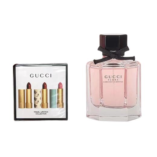 【保税直发】GUCCI/古驰花相似花之舞栀子花50ML正装套盒+古驰三件套 商品图0