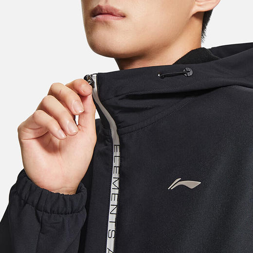 李宁（LI-NING） 李宁外套男2022秋冬新品健身系列加绒保暖立体裁剪运动风衣AFDSA01 商品图3