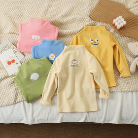 【宝宝德绒速暖上衣】秋冬款儿童德绒半高领打底衫男女童保暖上衣宝宝长袖T恤内搭