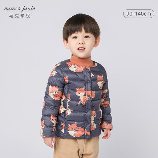 马克珍妮冬装新款 男女童超轻圆领羽绒服 儿童外套221715 商品图1