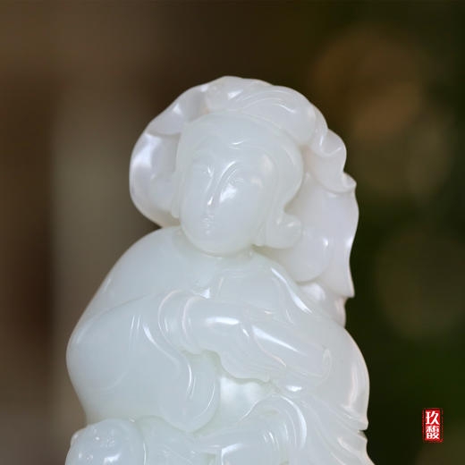 和田玉（羊脂玉）籽料摆件--母子情深 376g 商品图1