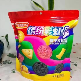 啤尔卡斯饼干袋装328g 缤纷彩虹8件套
