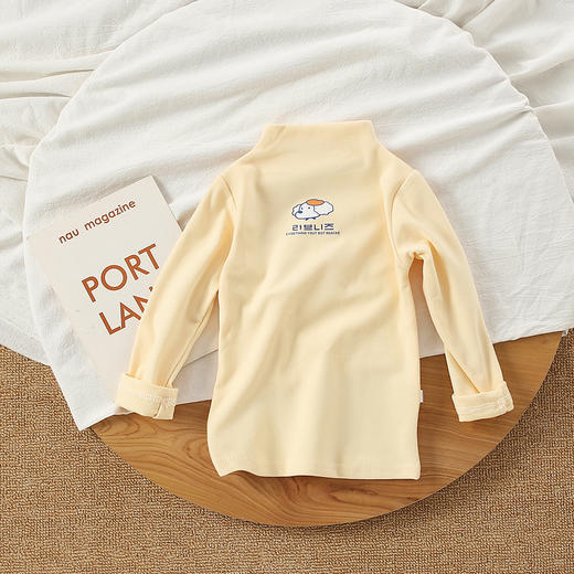 【宝宝德绒速暖上衣】秋冬款儿童德绒半高领打底衫男女童保暖上衣宝宝长袖T恤内搭 商品图5