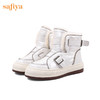 【春节不打烊】Safiya/索菲娅 朋克风加绒短靴2022冬季新款加厚防滑保暖羊毛雪地靴女 SF2411A064 商品缩略图1