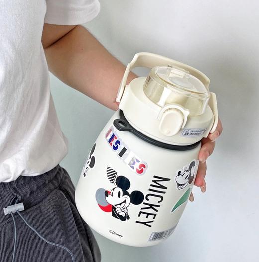 GERM格沵迪士尼米奇唐老鸭大肚杯 1000ml超大容量 背带手提保温杯 商品图3