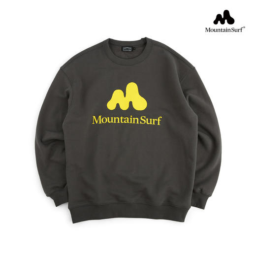 MountainSurf山系户外 高山溶解LOGO 380G抓绒圆领套头卫衣 商品图0