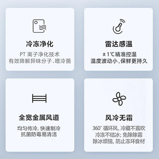 美的冰箱十字四门521升家用极速净味电冰箱 BCD-521WSGPZM 墨兰灰 商品图2