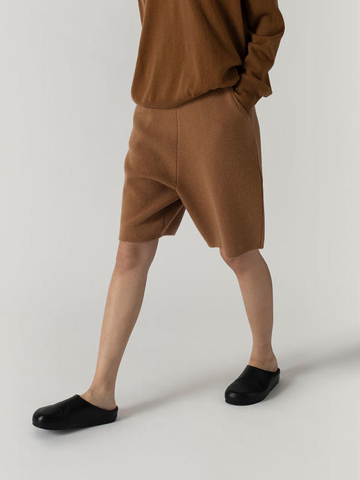 322工房针织西短裤2022年秋冬新款羊毛混纺裤中腰针织休闲裤A939 商品图2