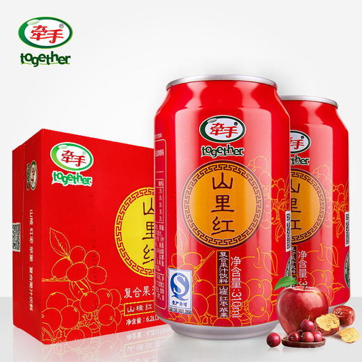 牵手山里红饮料复合果汁饮料310ml 山楂+红枣+苹果汁 商品图0