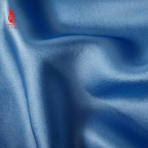 SAINTJOY/上久楷宋锦围巾 水墨幻影深宝蓝色SCS20001 商品图4