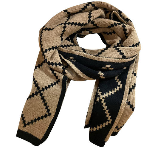 围巾女冬季 2022新款时尚百搭高感小众ins潮保暖学生格纹男女围脖 商品图4