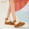 【春节不打烊】Safiya/索菲娅 冬季棉靴甜美毛绒兔耳朵2022冬季新款保暖羊毛雪地靴女 SF2411A092 商品缩略图7
