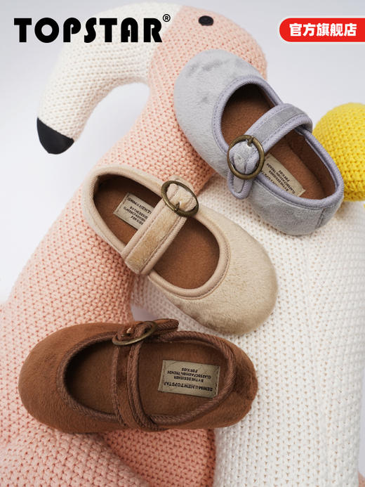 TOPSTAR官方童鞋加绒冬季幼儿园学生鞋羊羔松紧带女童棉鞋加厚1305 商品图4