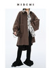 HIDEMI 摩卡色口袋极简大廓形前短后长式羊毛大衣 商品缩略图4