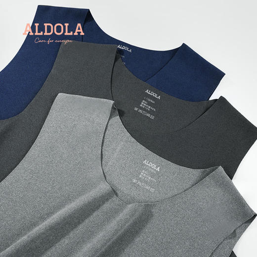 雅黛丽内衣男舒适透气双面暖绒无痕贴身打底背心男士秋冬保暖上衣 商品图5