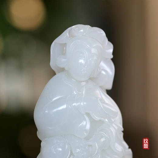 和田玉（羊脂玉）籽料摆件--母子情深 376g 商品图4