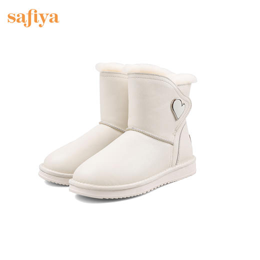 【春节不打烊】Safiya/索菲娅 保暖羊毛雪地靴2022冬季新款防水防滑防寒魔术贴靴子女 SF2411A074 商品图11