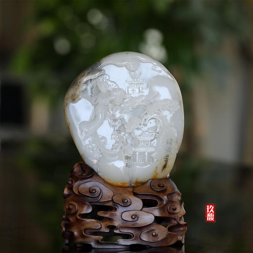 和田玉（白玉）籽料摆件--嫦娥奔月 1018g 商品图0