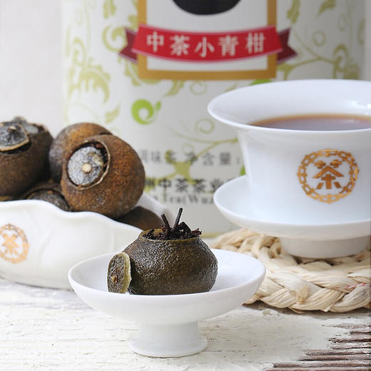 中粮-中茶 2020年正宗生晒新会小青柑(梧州六堡黑茶)小青桔陈皮茶叶铁罐礼盒装300克 商品图0