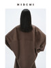 HIDEMI 摩卡色口袋极简大廓形前短后长式羊毛大衣 商品缩略图12
