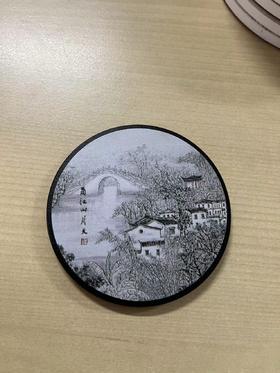 甬江四月天竹炭杯垫