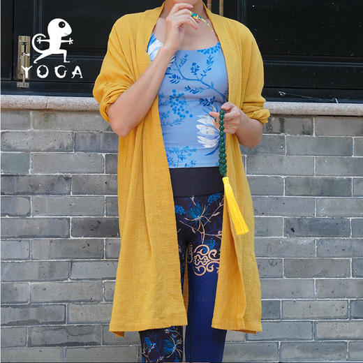 壁虎瑜伽【2210SY199】竹节棉宽松长袖外套（无胸垫）【5天发货】 商品图0