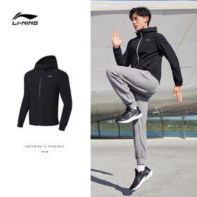 李宁（LI-NING） 李宁外套男2022秋冬新品健身系列加绒保暖立体裁剪运动风衣AFDSA01