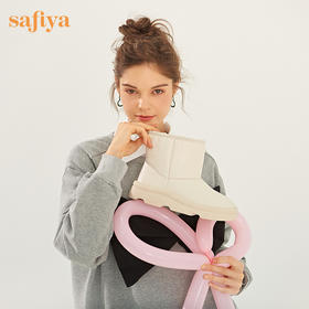 【春节不打烊】Safiya/索菲娅 新款加绒短筒靴2022冬季新款保暖羊毛加厚防滑雪地靴女 SF2411A057