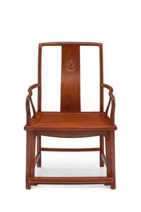 红桥红  家具严选  缅甸花梨（大果紫檀）【宝蕴楼扇形 南官帽椅】