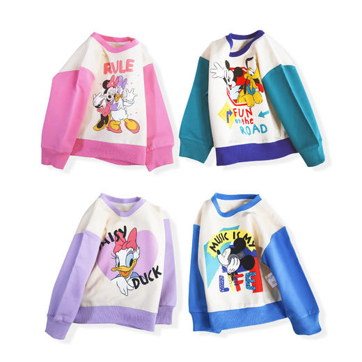 【三枪&迪士尼联名款 系列】纯棉大印花圆领卫衣 2件一组 商品图4