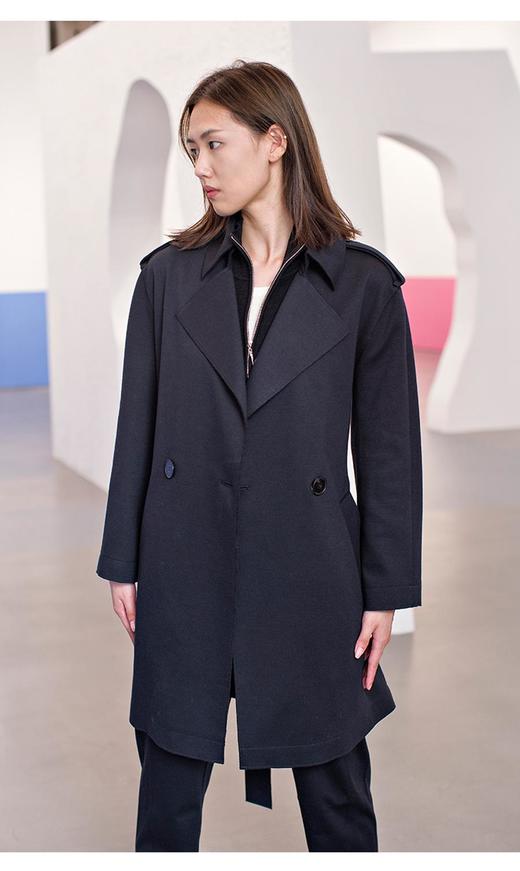 2楼名邦藏青色一手长休闲外套 商品图3