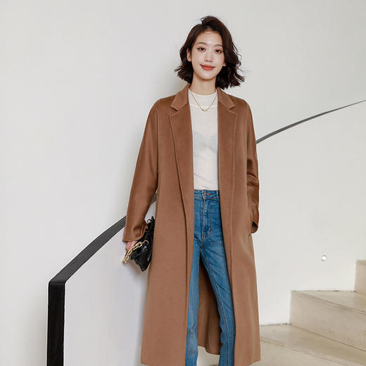 火桐hooton系带全羊绒大衣V063 商品图0