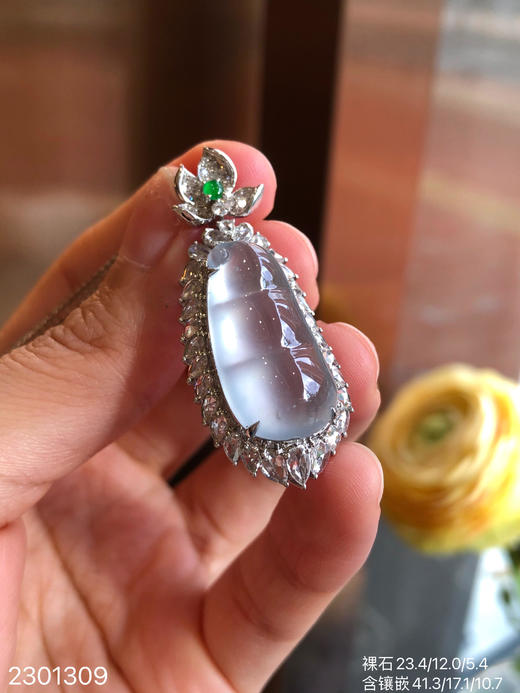 2301309，玻璃福豆吊坠。具体价格微信咨询 商品图3