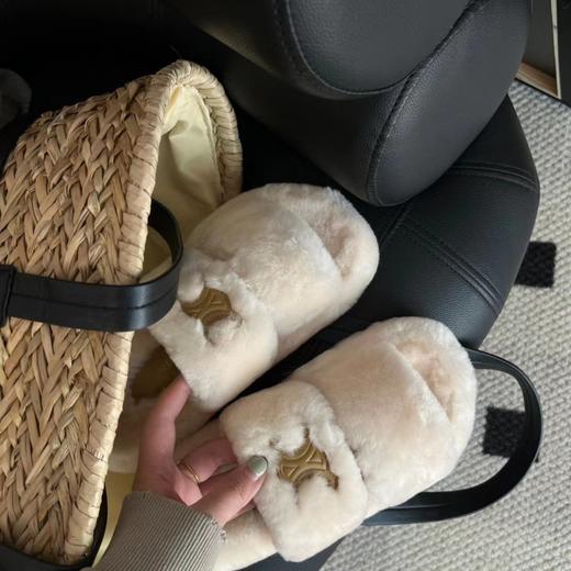 【女款】河南桑坡雪地靴 凯旋拖鞋羊皮毛一体  35-40码 商品图0