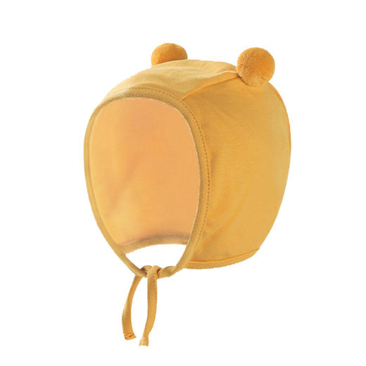 【柔软细腻 萌趣可爱】婴儿帽子秋季薄款可爱绑带新生儿纯棉针织帽婴幼儿宝宝胎帽 商品图3