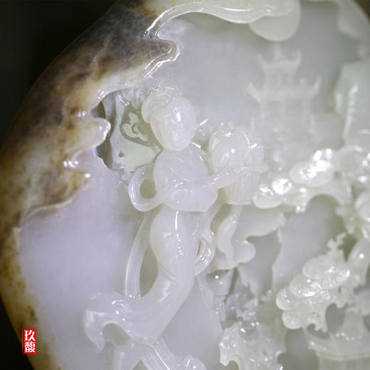 和田玉（白玉）籽料摆件--嫦娥奔月 1018g 商品图2