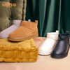 【春节不打烊】Safiya/索菲娅 冬季低帮加绒雪地靴2022冬季新款女羊毛保暖防滑短靴女 SF2411A096 商品缩略图3
