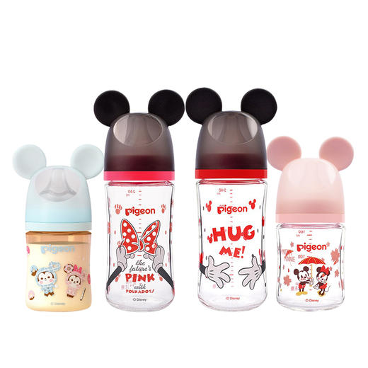 贝亲迪士尼系列自然实感第3代宽口径玻璃彩绘奶瓶PPSU彩绘奶瓶 商品图0