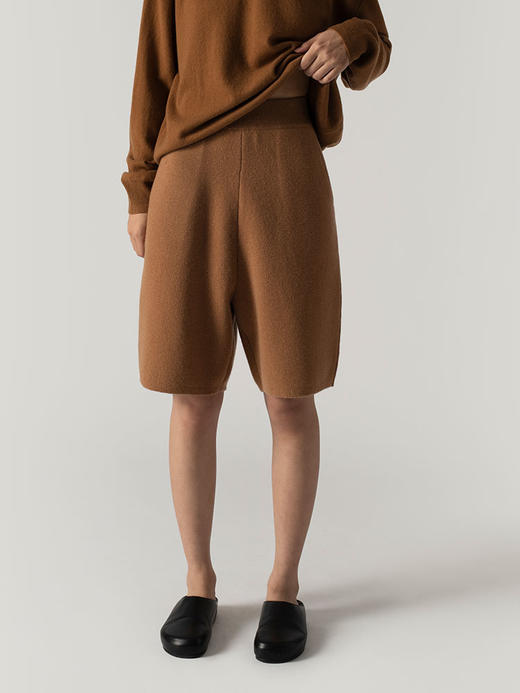 322工房针织西短裤2022年秋冬新款羊毛混纺裤中腰针织休闲裤A939 商品图1