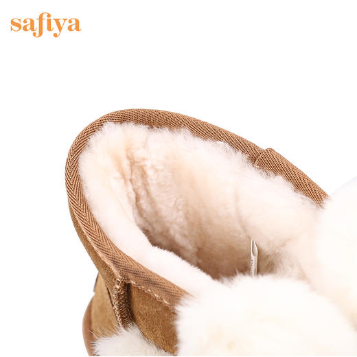【春节不打烊】Safiya/索菲娅 冬季棉靴甜美毛绒兔耳朵2022冬季新款保暖羊毛雪地靴女 SF2411A092 商品图2